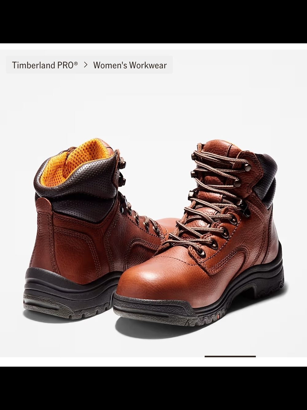 Brown Leather Safety Boots w/ Black Soles-Women's TiTAN 6" Alloy